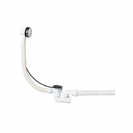 Сифон для ванн Wirquin Универсал с полуавтоматическим сливом и переливом 70 см фото