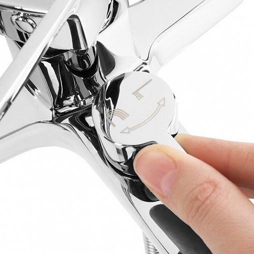 Смеситель для ванны с душем Milardo Atlantic, с керамическим дивертором, хром фото