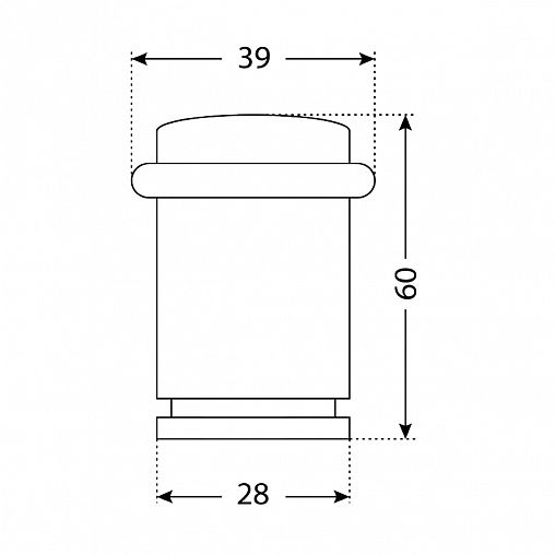Ограничитель дверной Стандарт 588А-1 BN, черный фото