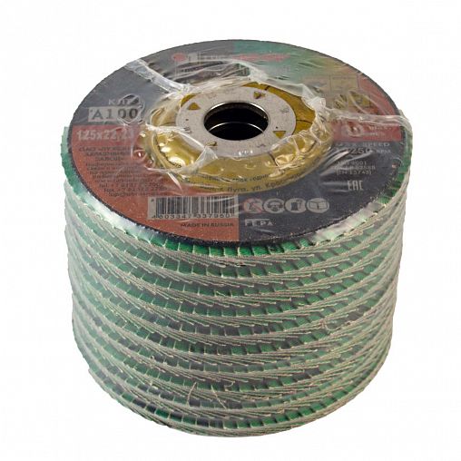 Круг лепестковый торцевой Луга - Абразив КЛТ1 P 100 (№16) 125 x 22 мм фото