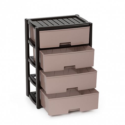 Комод четырехсекционный Альтернатива Колорит, 56 x 39 x 81 см, венге фото