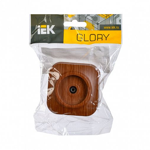 Розетка телевизионная накладная IEK Glory РТВ20-ХД, 5 - 862 МГц, дуб фото
