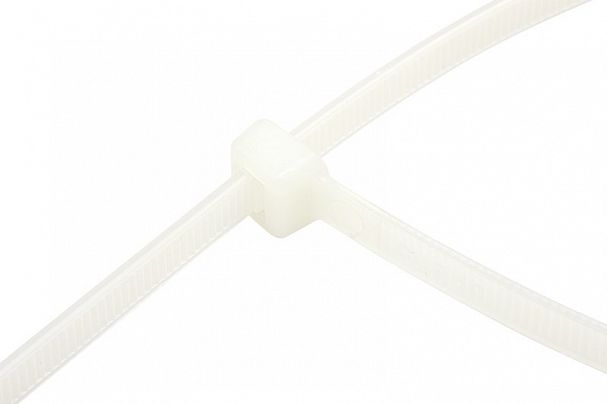 Хомут-стяжка Rexant, нейлон, 2,5 x 60 мм, 100 шт, белый фото