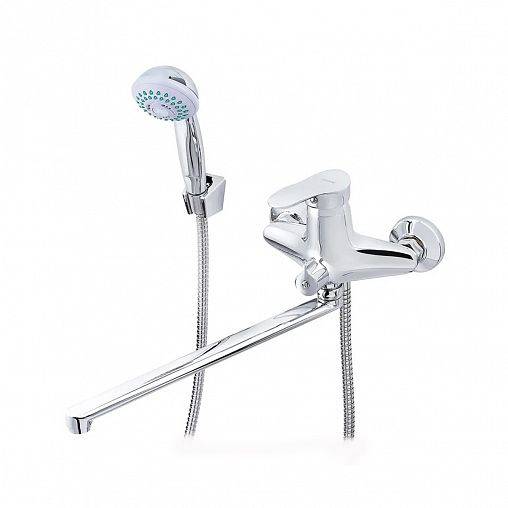 Смеситель для ванны с душем Tsarsberg TSB-950-1157, с длинным изливом, однорычажный, хром фото