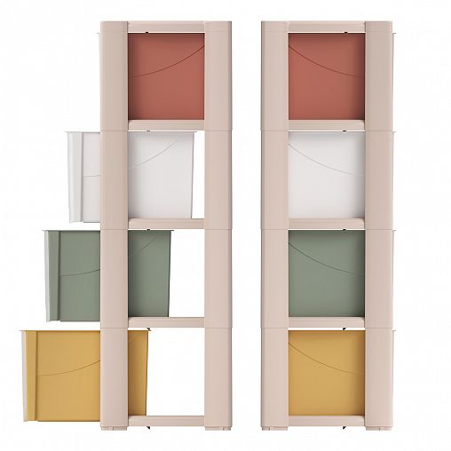 Комод четырехсекционный Альтернатива Колорит, 47,5 x 30 x 94 см фото