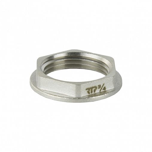 Контргайка с ребордой латунная РТП с внутренней резьбой 3/4" фото