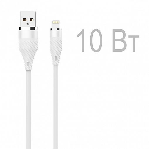 Кабель Energy ET-49 PRO, USB - Lightning, 1 м, белый фото