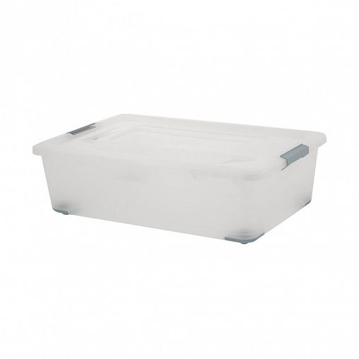 Ящик для хранения Plast Team Bergen, 25 л, прозрачный фото