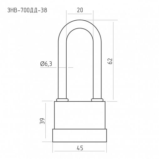 Замок навесной всепогодный Нора-М ЗНВ-700дд-38 45 мм, 3 ключа фото Замок навесной всепогодный Нора-М ЗНВ-700дд-38 45 мм, 3 ключа фото