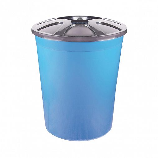 Бак круглый Альтернатива М4670, с крышкой, 225 л, синий фото