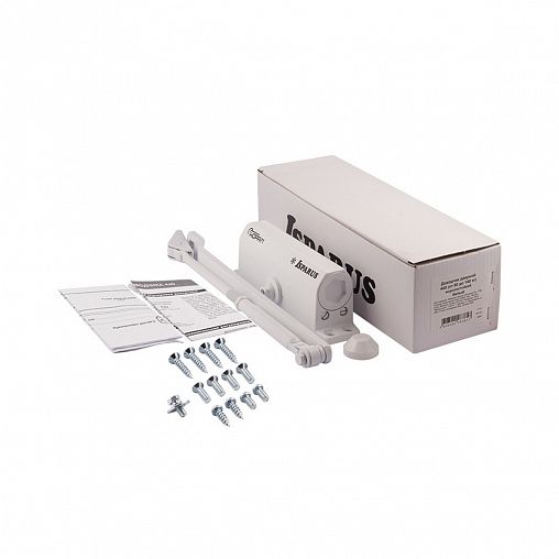 Доводчик дверной Нора-М 440 Isparus, для дверей 80 - 140 кг, белый фото