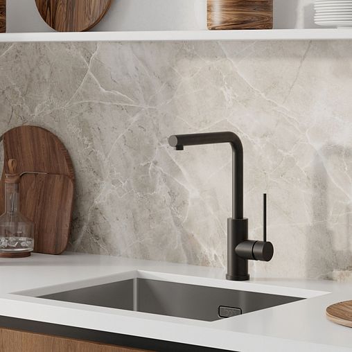 Смеситель для кухни IDDIS Rule, черный матовый фото