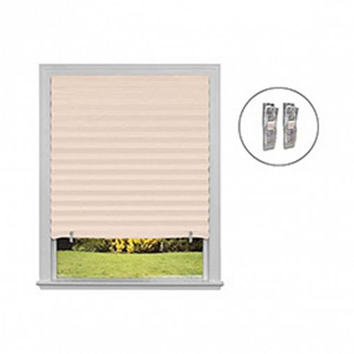 Штора-плиссе самоклеящаяся Рыжий кот Skandi, 60 x 180 см, бежевая фото