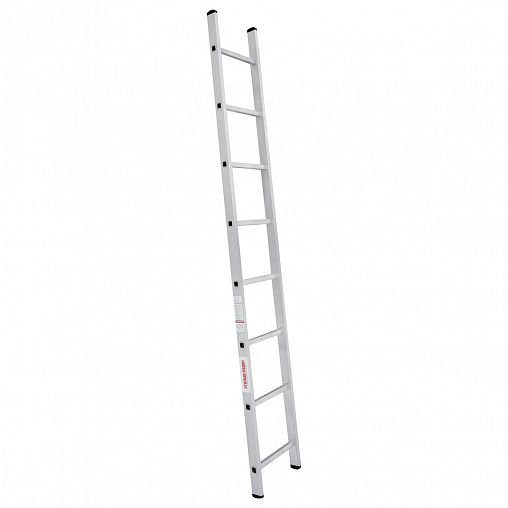 Лестница приставная односекционная Новая высота NV 1210, алюминиевая, 8 ступеней, 2,11 м фото