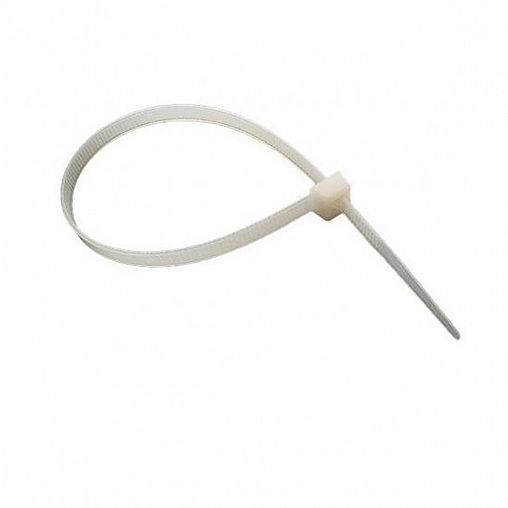 Хомут-стяжка Вихрь, нейлон, 2,5 x 100 мм, 100 шт, белый фото