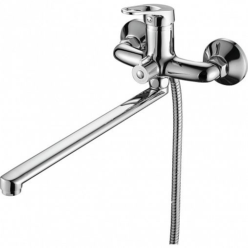 Смеситель для ванны с душем Fashun A2213, с длинным изливом, хром фото