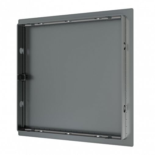 Люк-дверца ревизионная Evecs L1520N gray, нажимная, с фланцем 200 x 200 мм, 224 x 224 мм фото