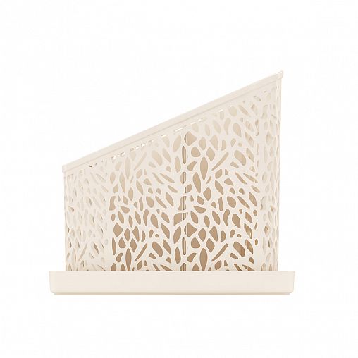 Подставка для столовых приборов Альтернатива Сердце, 16,5 x 16,5 x 15,3 см, бежевая фото