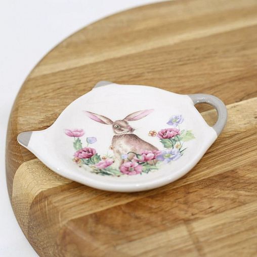 Подставка для чайного пакетика Доляна Зайка, 12 х 8,4 х 1,5 см фото