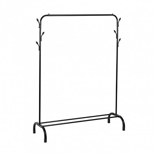 Вешалка напольная гардеробная Рыжий кот, 1 перекладина, 150 x 110 x 40 см, черная фото