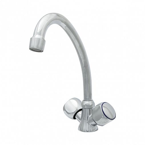 Смеситель для кухни Центр Сантехники Эко ЦС-СМ 25Г К М_Супер, двухвентильный, хром фото