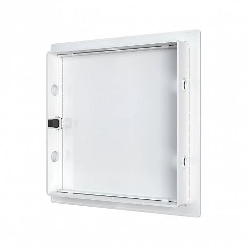 Люк-дверца ревизионная Evecs L1515N, ABS-пластик, нажимная, с фланцем 150 x 150 мм, 172 x 172 мм фото