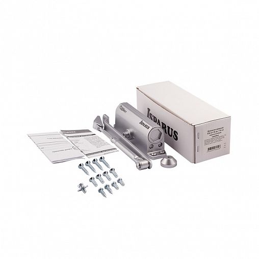 Доводчик дверной Нора-М 420 Isparus, для дверей 40 - 90 кг, серебро фото