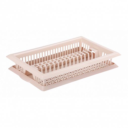 Сушилка для посуды Альтернатива Мечта Хозяйки №3, 48 x 30,5 x 9 см, светло-бежевая фото