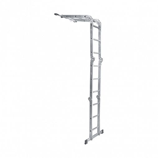 Лестница-трансформер шарнирная Alumet TL4045, алюминиевая, 2 x 4 + 2 x 5 ступеней, 2,51 - 4,91 м фото
