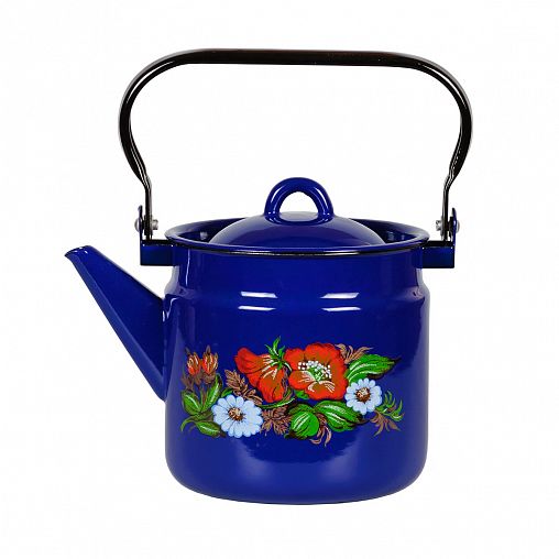 Чайник эмалированный СтальЭмаль, 2 л, с декором фото