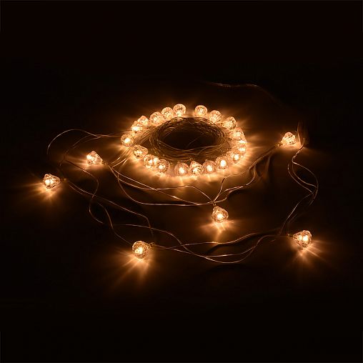 Электрогирлянда Vegas Бриллианты, 25 LED ламп, 5 м, теплый свет фото