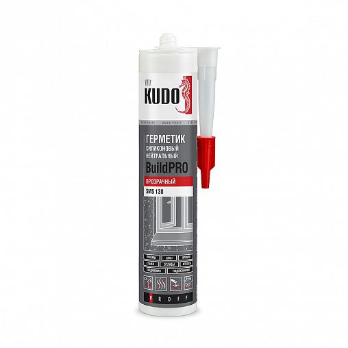 Нейтральный силиконовый герметик Kudo BuildPro SMS-132, 280 мл, черный фото