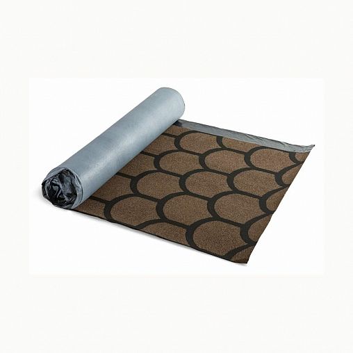 Рулонная черепица Технониколь Бобровый хвост, 8 м², коричневая фото