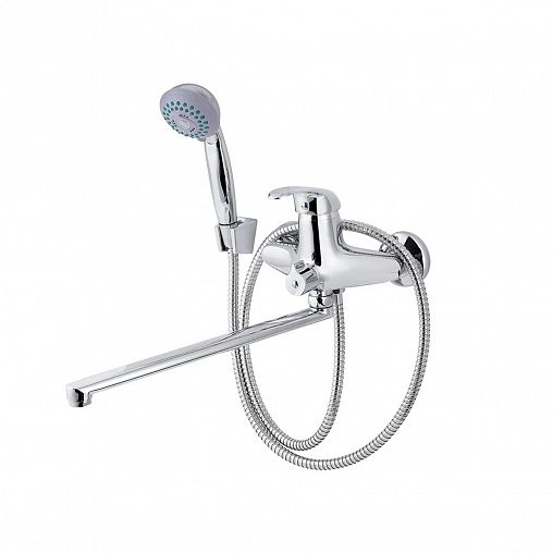 Смеситель для ванны с душем Tsarsberg TSB-950-1202, с длинным изливом, однорычажный, хром фото