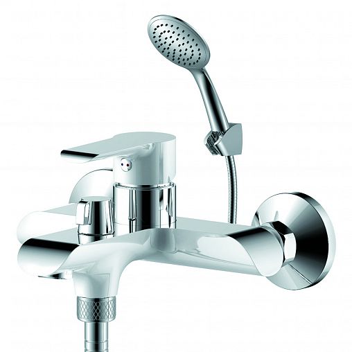 Смеситель для ванны Rossinka W35-31, однорычажный, хром/белый фото