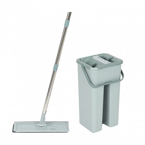 Комплект для уборки Рыжий кот Clean Hands (швабра с насадкой из микрофибры и ведро) фото
