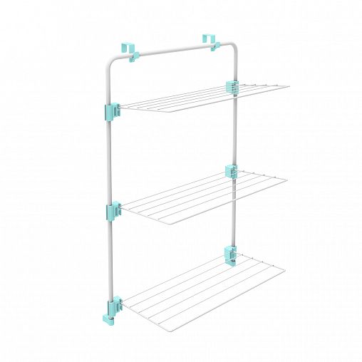 Сушилка для белья навесная Nika СБН1/Б, складная, сушильное полотно 11 м, белая фото