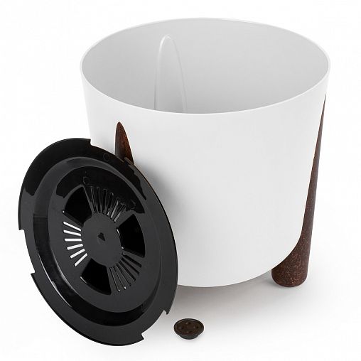 Горшок-кашпо Альтернатива Жардин, на ножках, 21 л, белый фото Горшок-кашпо Альтернатива Жардин, на ножках, 21 л, белый фото