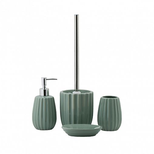Мыльница Swensa Roya, керамика, зеленая фото