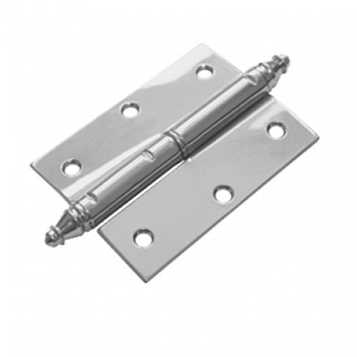 Петля накладная Домарт ПН-85, правая, с фигурным запятником, хром фото