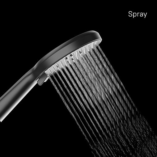 Лейка для душа Milardo Ideal Spa ILS3FBRM18, 3 режима, черная матовая фото