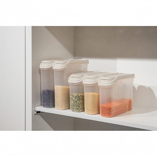 Емкость для сыпучих продуктов Phibo, 1,5 л, бежевый флэк фото