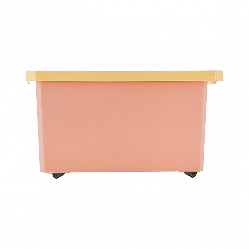 Ящик для игрушек на колесах Lalababy Follow Me, 61 x 40,5 x 33 см, 57 л, персиковая карамель фото