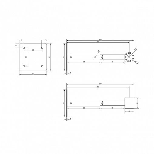 Настенный кронштейн крепления Теплокс, для расширительного бака, 3/4" фото