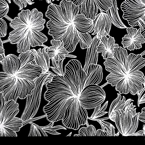 Клеенка столовая ПВХ Вилина Муза, 1,32 x 22 м, гибискус фото