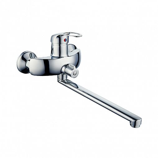 Смеситель для ванны с душем Roegen RC110F, с длинным изливом, хром фото