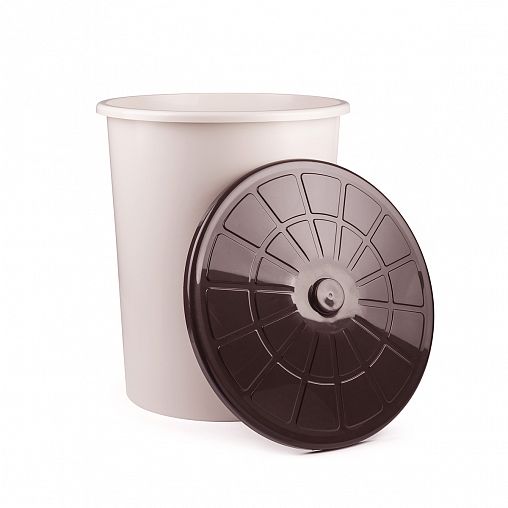 Бак универсальный с крышкой Альтернатива, 100 л, бежевый фото