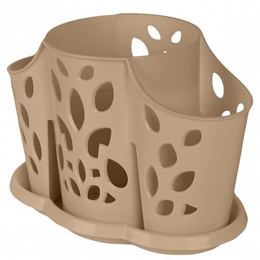 Сушилка для столовых приборов Plast Team, 17,7 x 11 x 13 см, шоколадный мокко фото