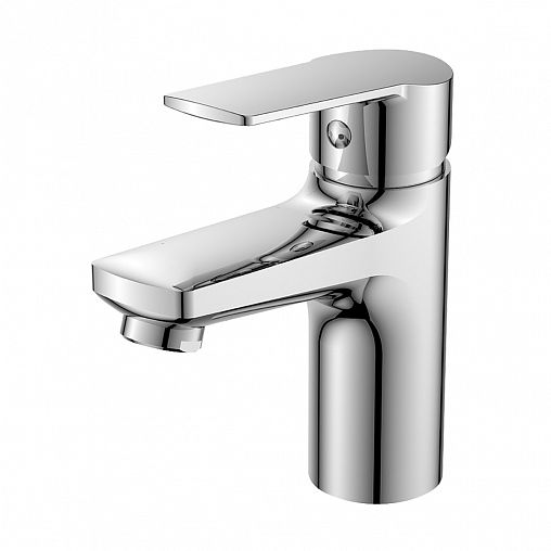 Смеситель для раковины с коротким изливом Decoroom DR22011, однорычажный, хром фото