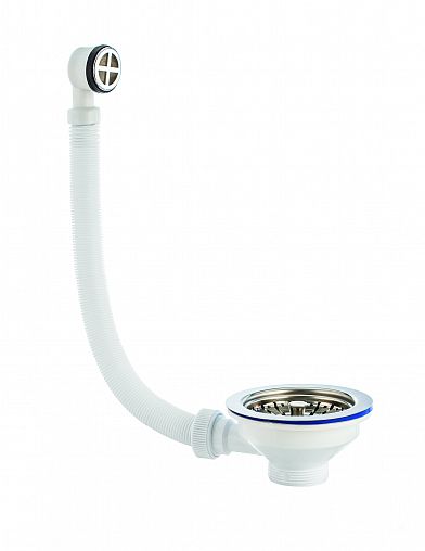 Выпуск VIRPlast Элит с нержавеющей чашкой 114 мм и переливом фото